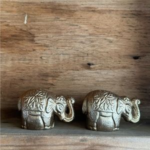 Vintage Pewter Elaphant Salt and Pepper shakers